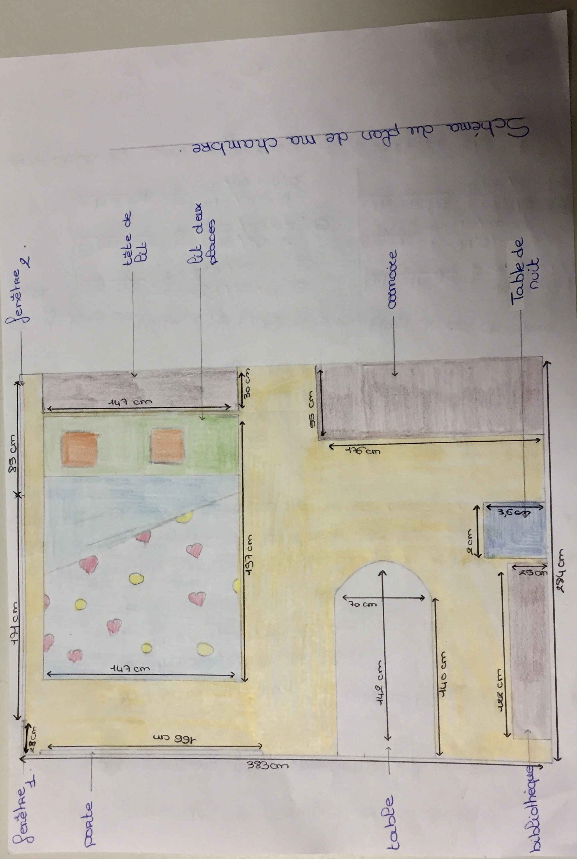 Plan chambre Coll  ge Les Ormeaux